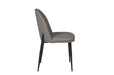 Valent Leather Dining Chair Grey
