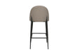 Valent Leather Bar Chair Grey