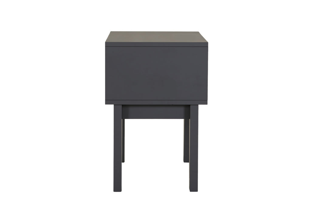 Luna Bedside Table Dark Grey