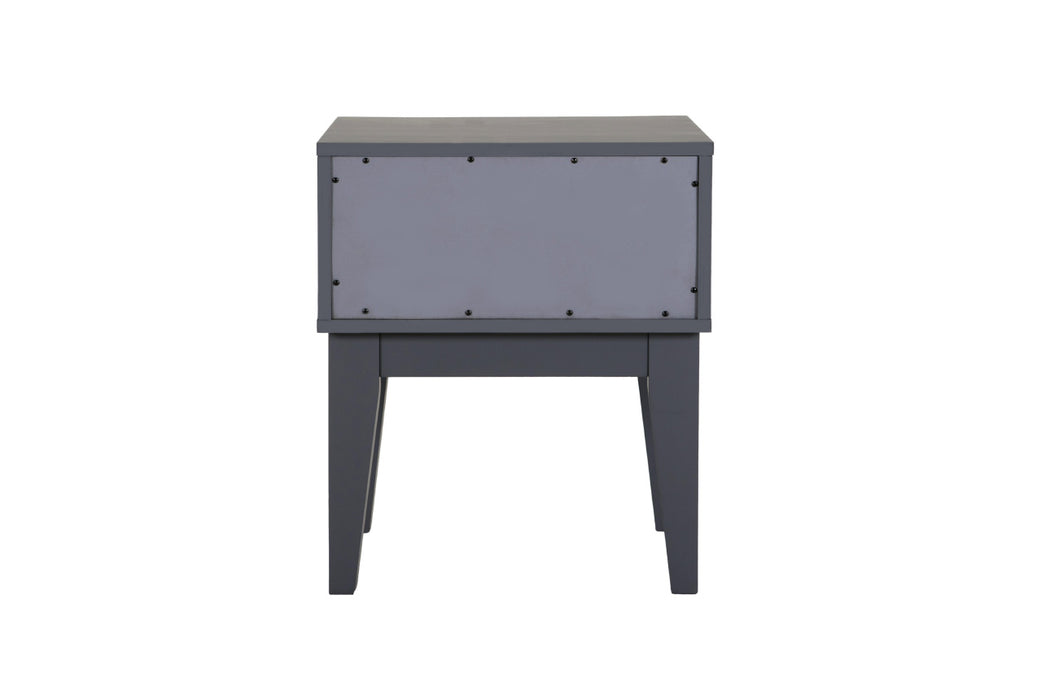 Luna Bedside Table Dark Grey
