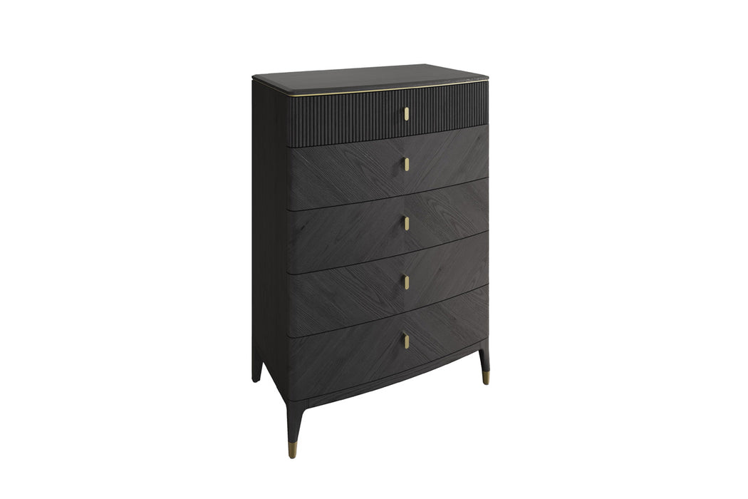 Diletta 5 Drawer Chest of Drawers Ebony