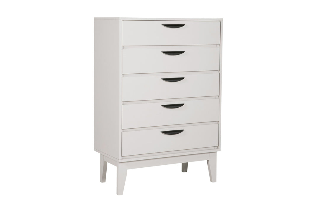 Luna 5 Drawer Chest of Drawers Taupe