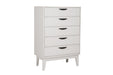 Luna 5 Drawer Chest of Drawers Taupe