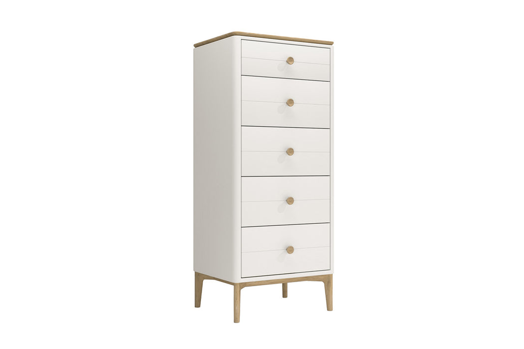 Marlow Tall 5 Drawer Chest of Drawers Taupe