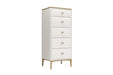 Marlow Tall 5 Drawer Chest of Drawers Taupe
