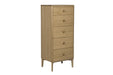Hadley Tall 5 Drawer Chest of Drawers Natural