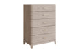 Zahra 5 Drawer Tall Chest Parisian Cream