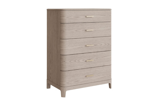 Zahra 5 Drawer Tall Chest Parisian Cream
