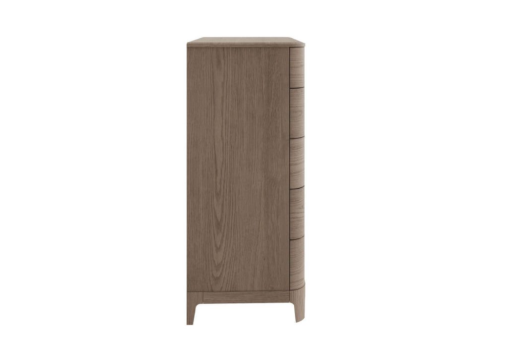 Zahra 5 Drawer Tall Chest Parisian Cream