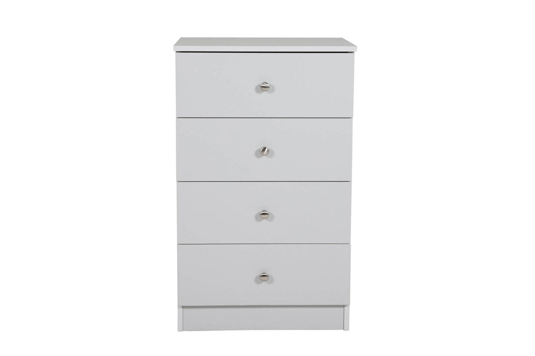 Levi Bedroom 4 Drawer Chest of Drawers Light Grey