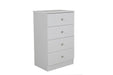 Levi Bedroom 4 Drawer Chest of Drawers Light Grey