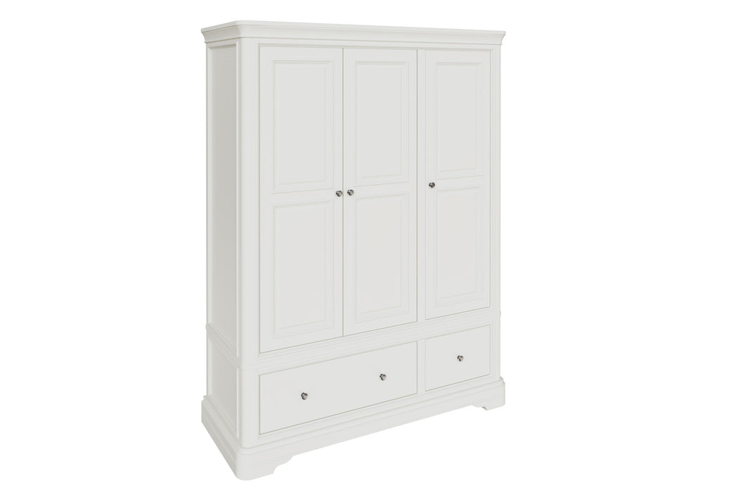 Mabel 3 Door 2 Drawer Wardrobe Bone