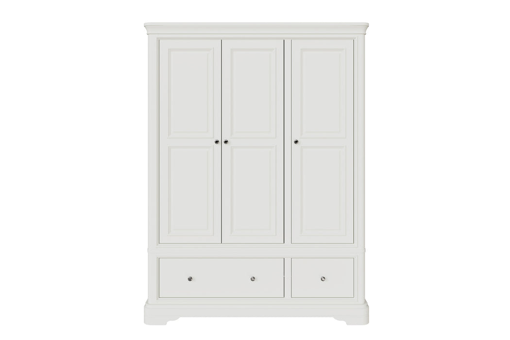 Mabel 3 Door 2 Drawer Wardrobe Bone