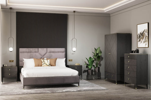Diletta 2 Drawer Bedside Table Ebony