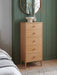 Hadley Tall 5 Drawer Chest of Drawers Natural