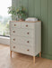 Marlow Medium 5 Drawer Chest of Drawers Taupe
