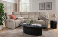 Russo - Console Sectional (with usb charger) - Stone