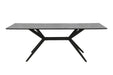 Lia Rectangle Extending Dining Table 1200-1600 Grey
