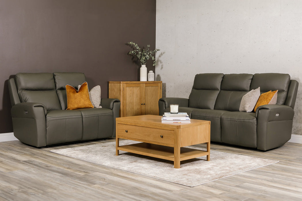 Russo 2 Seater Electric Recliner Stone