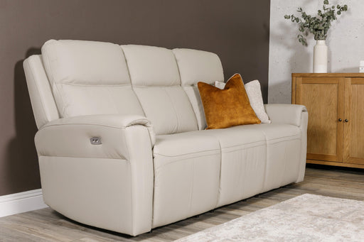 Russo 3 Seater Electric Recliner Stone