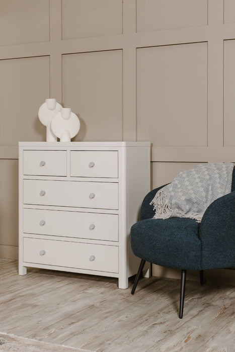 Freya Tall 5 Drawer Chest of Drawers Natural