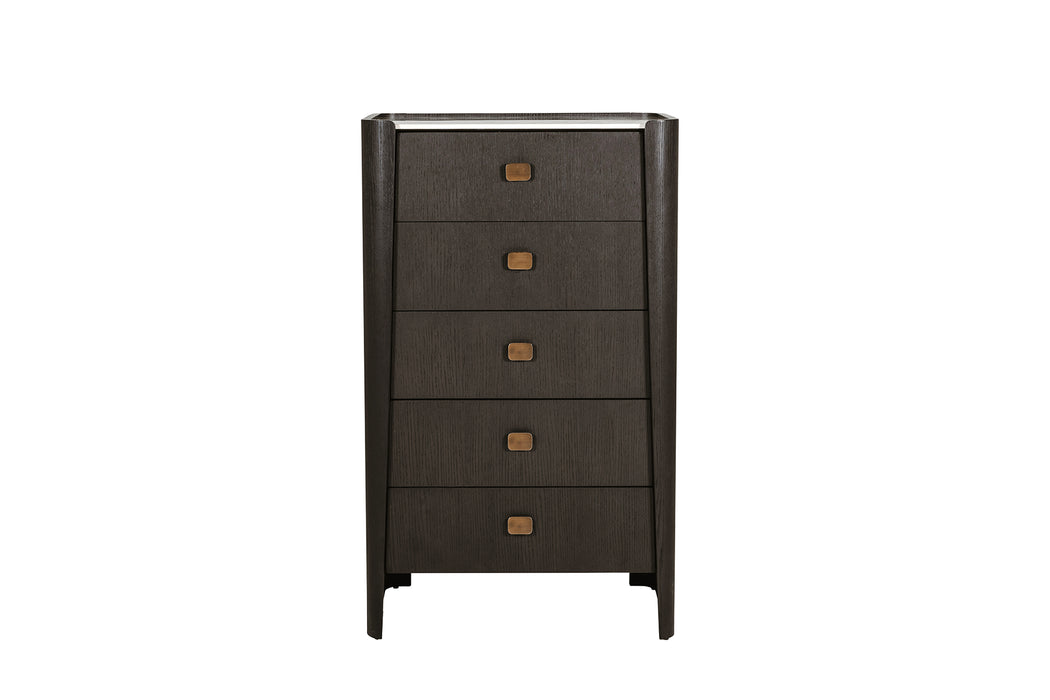 Rhodes Tall 5 Drawer Chest of Drawers Ebony