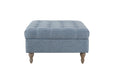 Abbott Button Top Storage Ottoman Blue