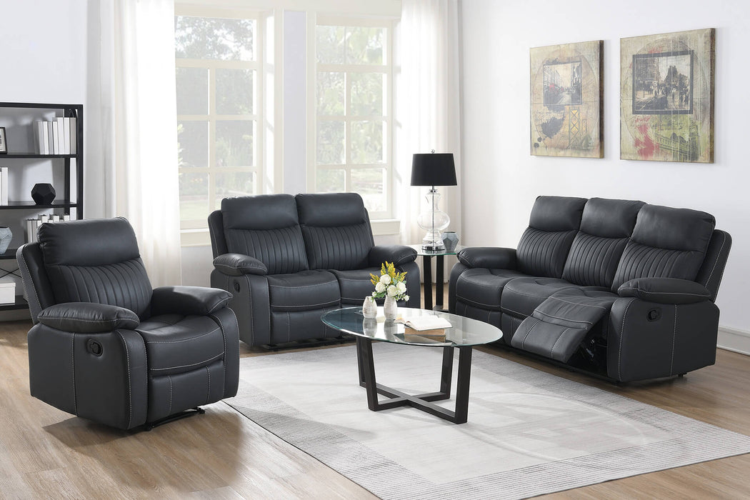 Barkley 3 Seater Manual Recliner - Dark Grey Match