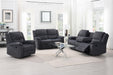 Klayton 3 Seater Manual Recliner Charcoal