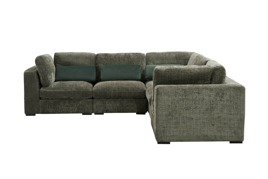 Humphrey Armless Sectional Green