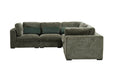 Humphrey Armless Sectional Green