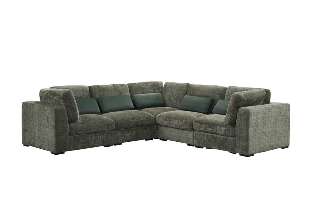 Humphrey Armless Sectional Green