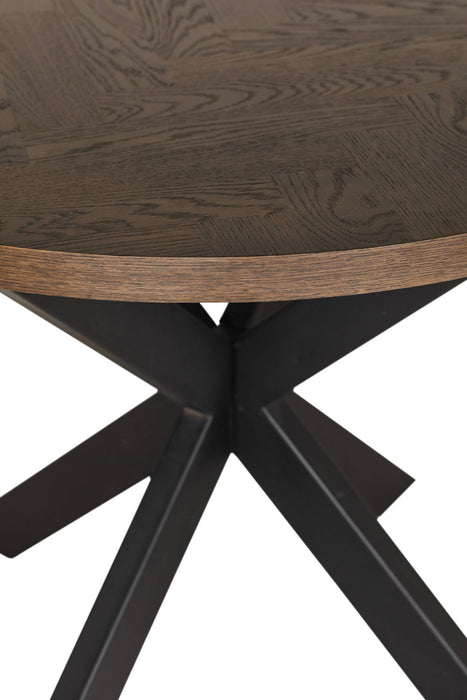 Nate Dining Table Round 1000 Smoked Oak