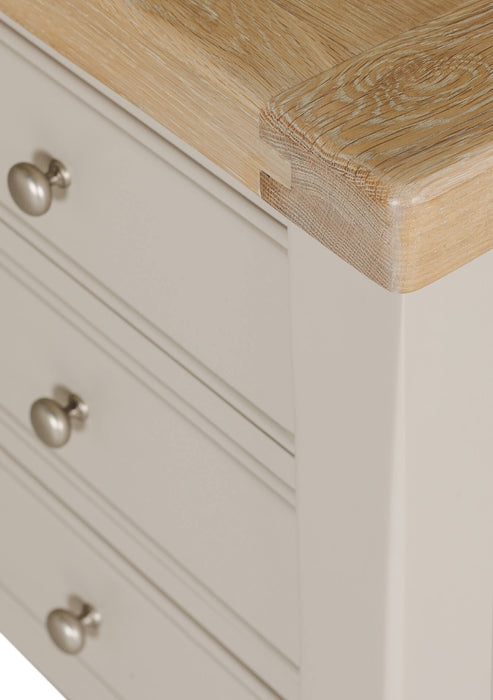Doune 3 Drawer Bedside Table Taupe