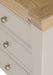 Doune 3 Drawer Bedside Table Taupe