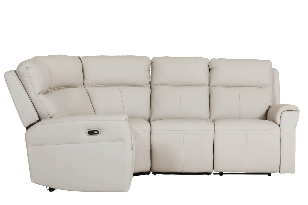 Russo Corner Group Electric Recliner (4pcs) -  Stone