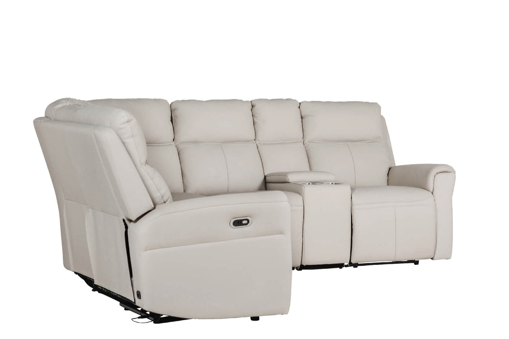 Russo - Console Sectional (with usb charger) - Stone