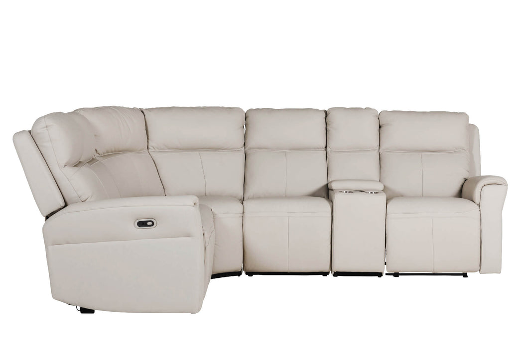 Russo Corner Group Electric Recliner (4pcs) -  Stone
