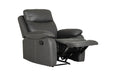 Barkley 1 Seater Manual Recliner - Dark Grey Match