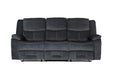 Klayton 3 Seater Manual Recliner Charcoal