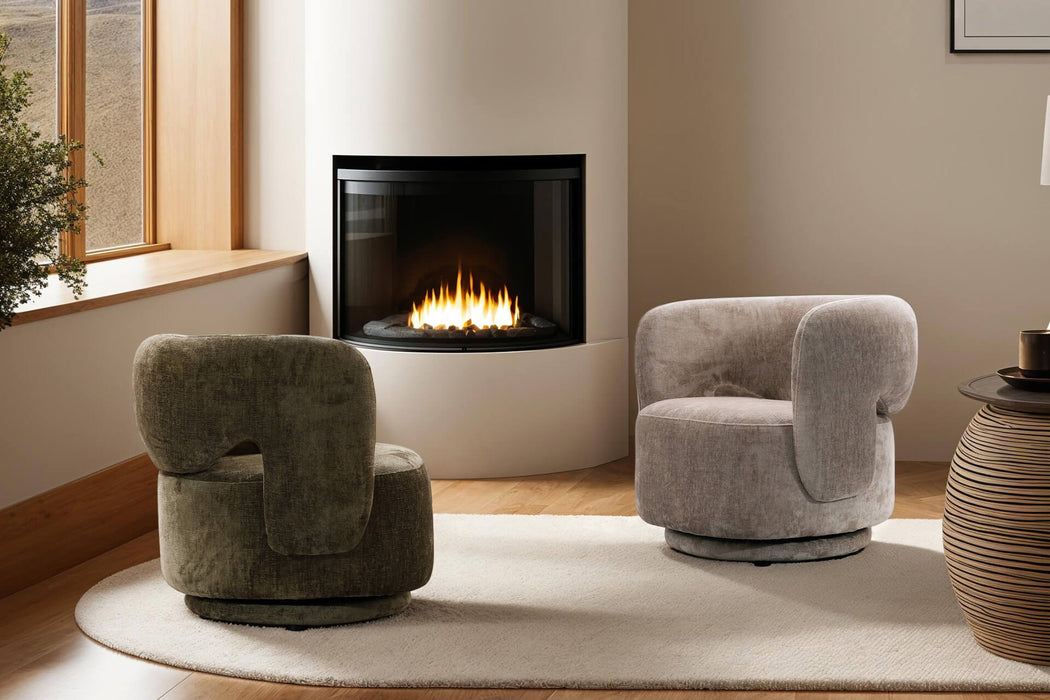 Koa Swivel Accent Chair Mink