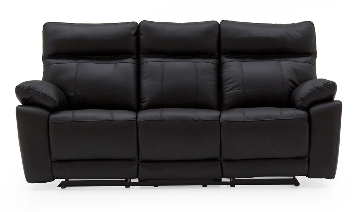Positano 3 Seater Recliner Black