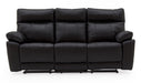 Positano 3 Seater Recliner Black
