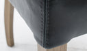 Duke Leather Dining Chair Ink Blue