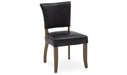 Duke Leather Dining Chair Ink Blue