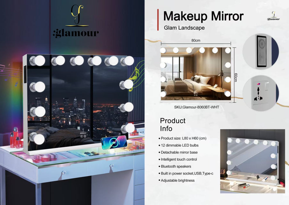 Hollywood Luxe Landscape LED Makeup Mirror