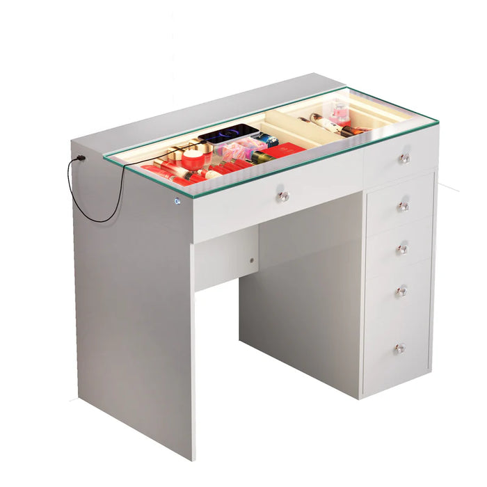 Delilah 6 Storage Drawers Vanity Desk