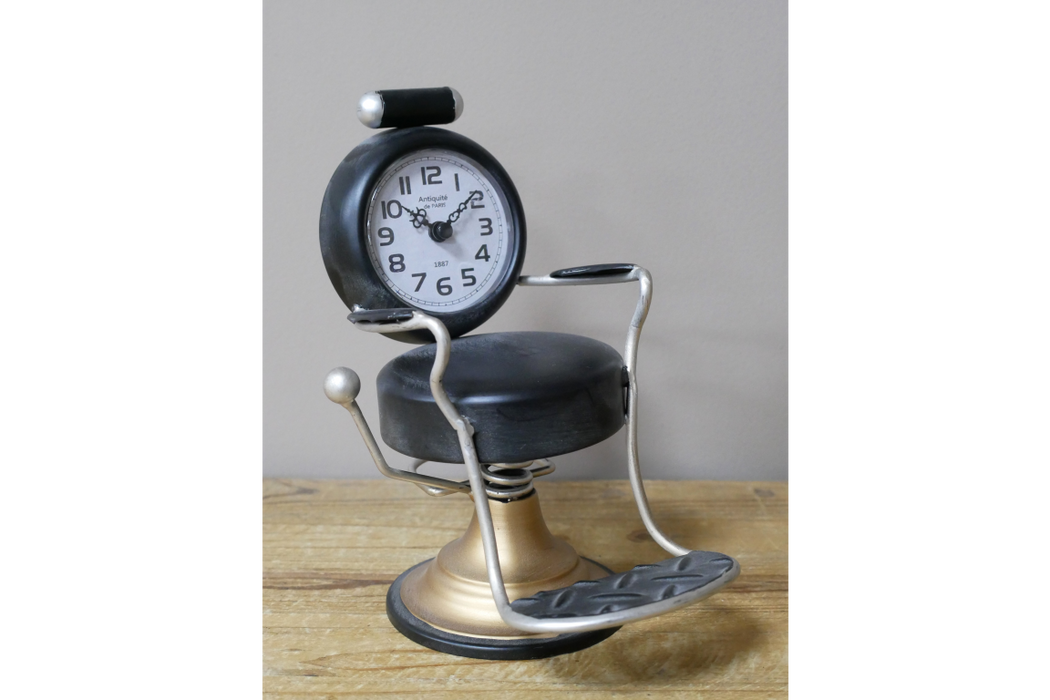 Barbers Chair Clock - Black