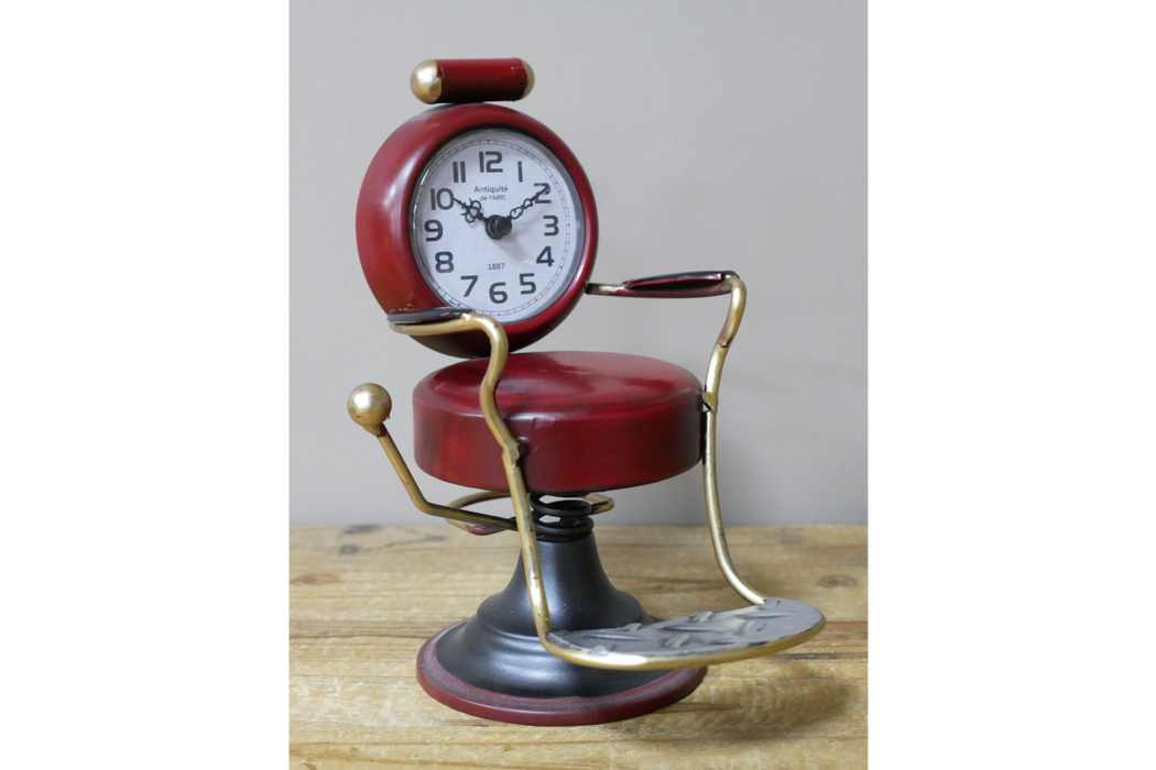 Barbers Chair Clock - Red