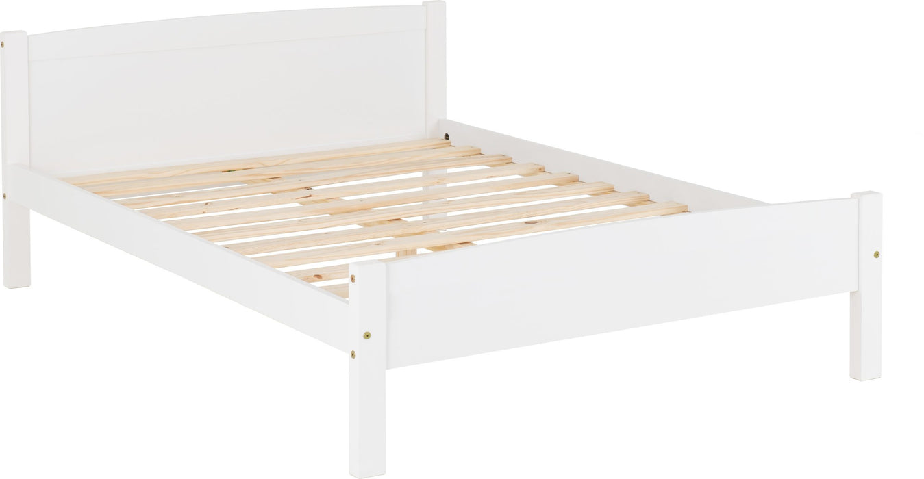 Amber 4'6" Bed in White